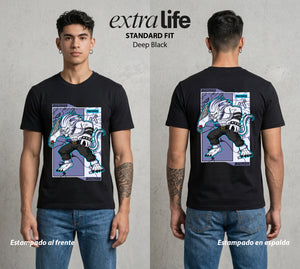 El Mundo Digital | Digimon Panjyamon #01319 - Playera Standard Fit | Deep Black - Foto en modelo
