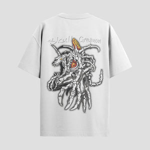 Playera urbana de anime y gaming ExtraLife MX, corte Standard Fit unisex ligero y transpirable en color Deep Black y Pure White, ropa de uso diario para gym y casual.