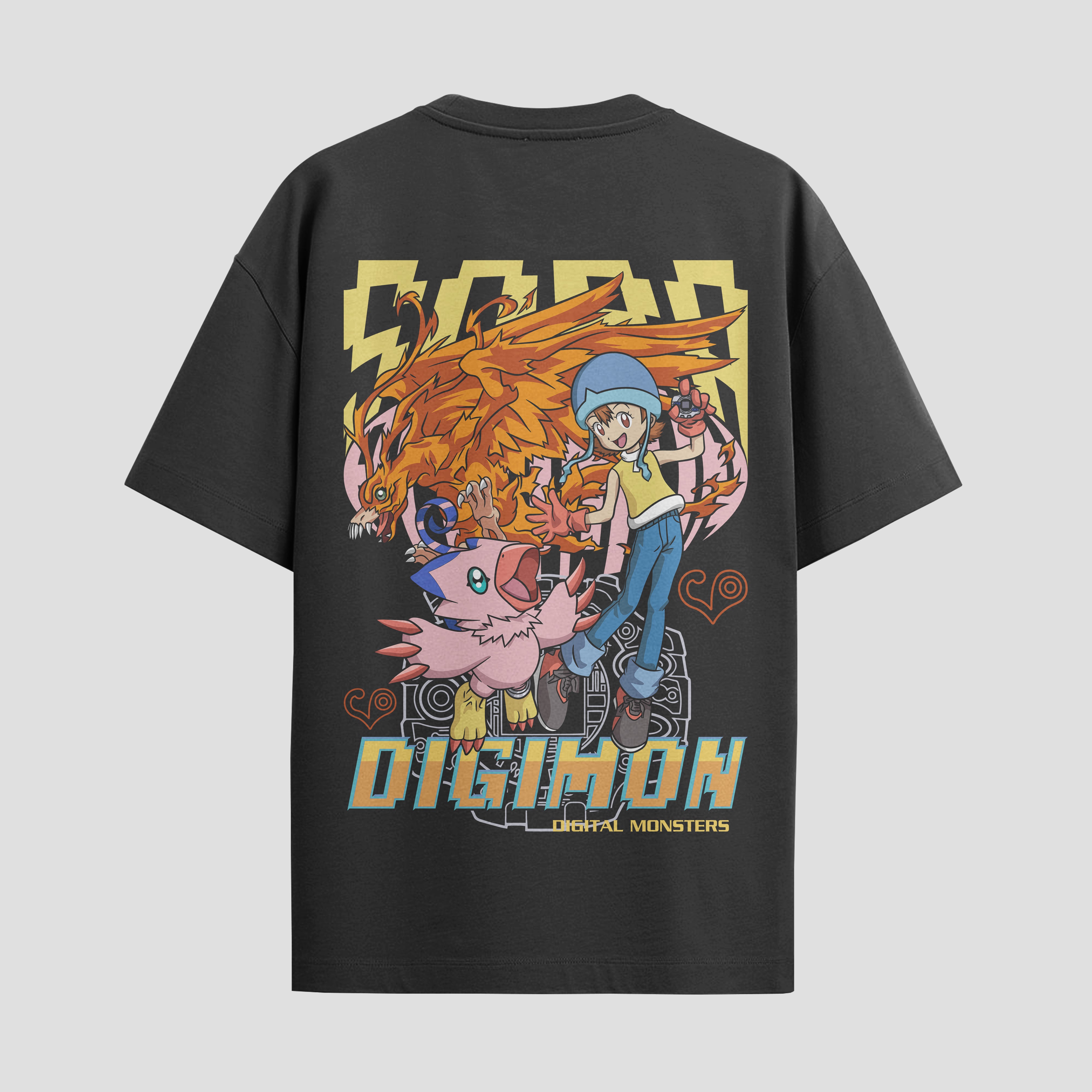 Playera urbana de anime y gaming ExtraLife MX, corte Standard Fit unisex ligero y transpirable en color Deep Black y Pure White, ropa de uso diario para gym y casual.