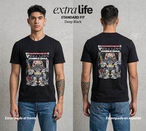 Los Guardianes del Cosmos | El Conquistador del Cosmos #01330 - Playera Standard Fit | Deep Black - Foto en modelo