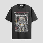 Playera urbana de anime y gaming ExtraLife MX, corte Standard Fit unisex ligero y transpirable en color Deep Black y Pure White, ropa de uso diario para gym y casual.