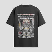 Playera urbana de anime y gaming ExtraLife MX, corte Standard Fit unisex ligero y transpirable en color Deep Black y Pure White, ropa de uso diario para gym y casual.