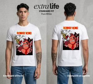 La Jungla del Simio | El Rey de la Jungla #01331 - Playera Standard Fit | Pure White - Foto en modelo
