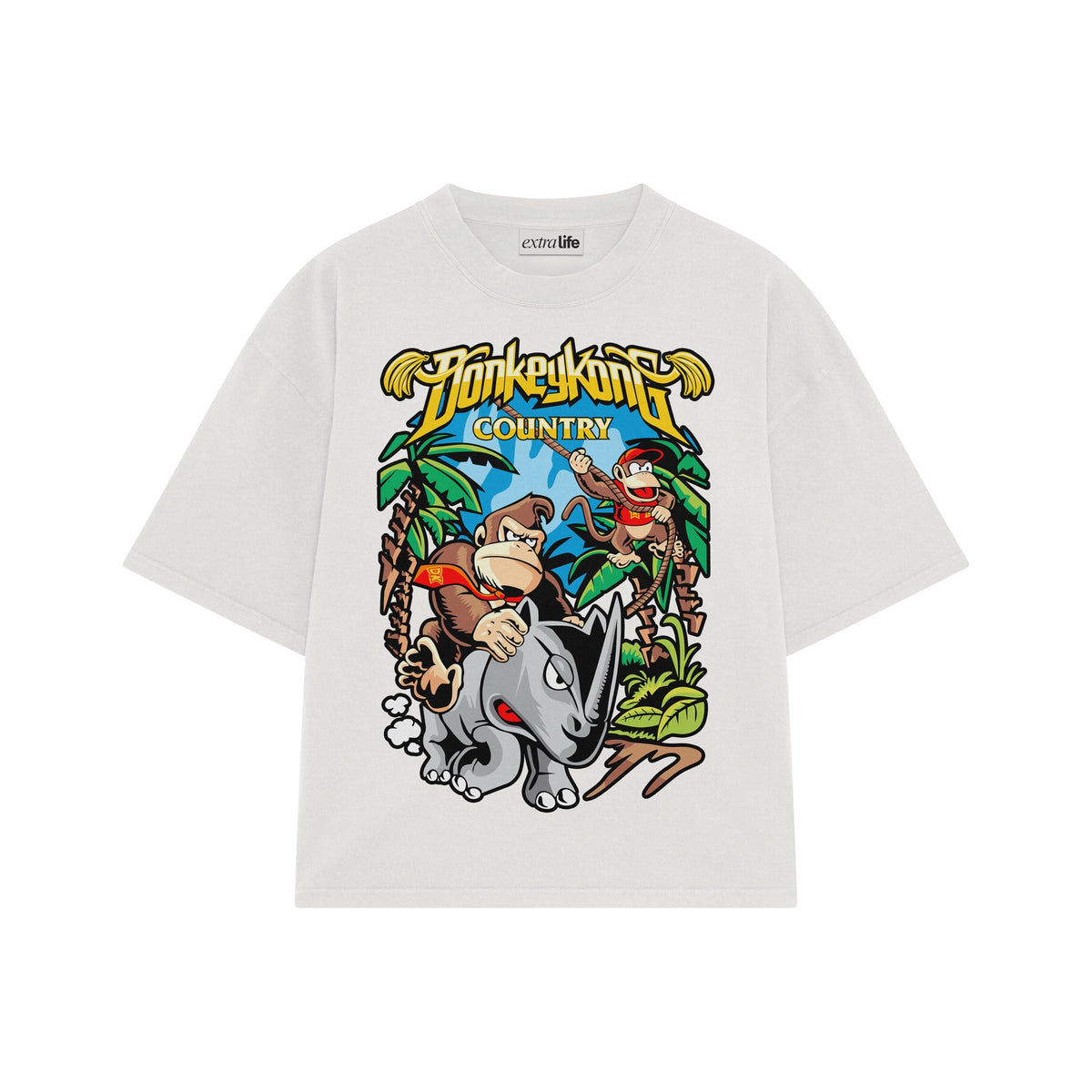 Playera streetwear premium de anime y gaming ExtraLife MX, corte oversized drop shoulder ligero y fresco en color Deep Black y Off-White, moda urbana mexicana de culto.