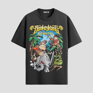 Playera urbana de anime y gaming ExtraLife MX, corte Standard Fit unisex ligero y transpirable en color Deep Black y Pure White, ropa de uso diario para gym y casual.