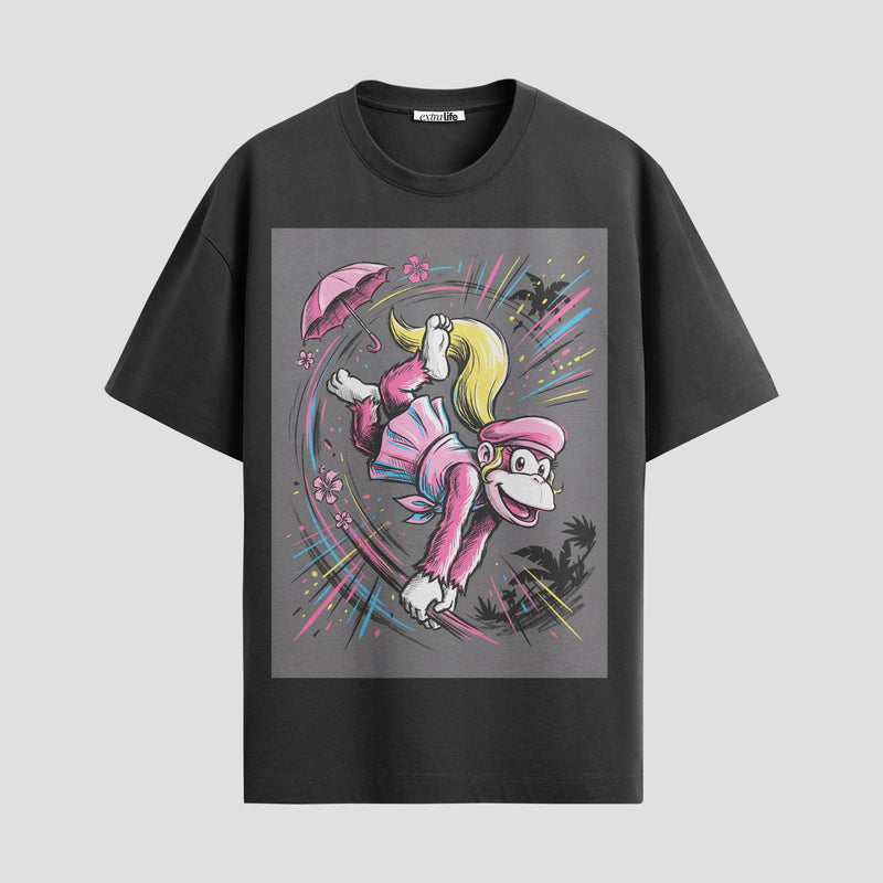 Playera urbana de anime y gaming ExtraLife MX, corte Standard Fit unisex ligero y transpirable en color Deep Black y Pure White, ropa de uso diario para gym y casual.