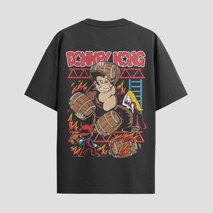 Playera urbana de anime y gaming ExtraLife MX, corte Standard Fit unisex ligero y transpirable en color Deep Black y Pure White, ropa de uso diario para gym y casual.
