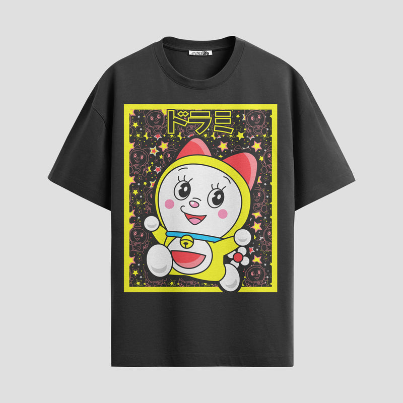 Playera urbana de anime y gaming ExtraLife MX, corte Standard Fit unisex ligero y transpirable en color Deep Black y Pure White, ropa de uso diario para gym y casual.