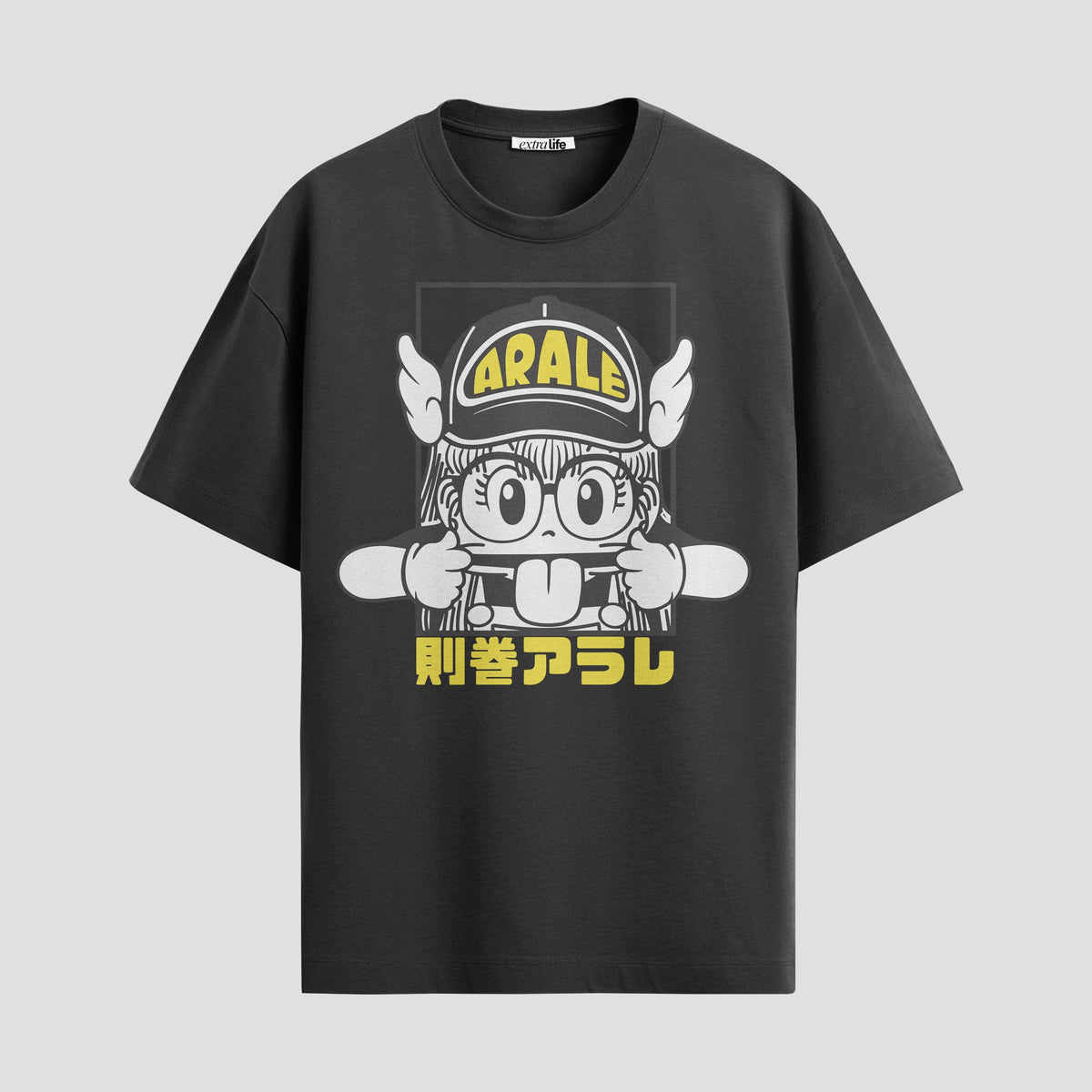 Playera urbana de anime y gaming ExtraLife MX, corte Classic Premium unisex ligero y transpirable en color Deep Black y Pure White, ropa de uso diario para gym y casual.