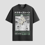 Playera urbana de anime y gaming ExtraLife MX, corte Standard Fit unisex ligero y transpirable en color Deep Black y Pure White, ropa de uso diario para gym y casual.