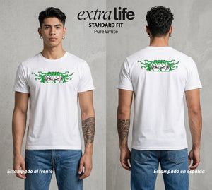 La Civilizacion Renacida | Los Heroes del Futuro #01343 - Playera Standard Fit | Pure White - Foto en modelo