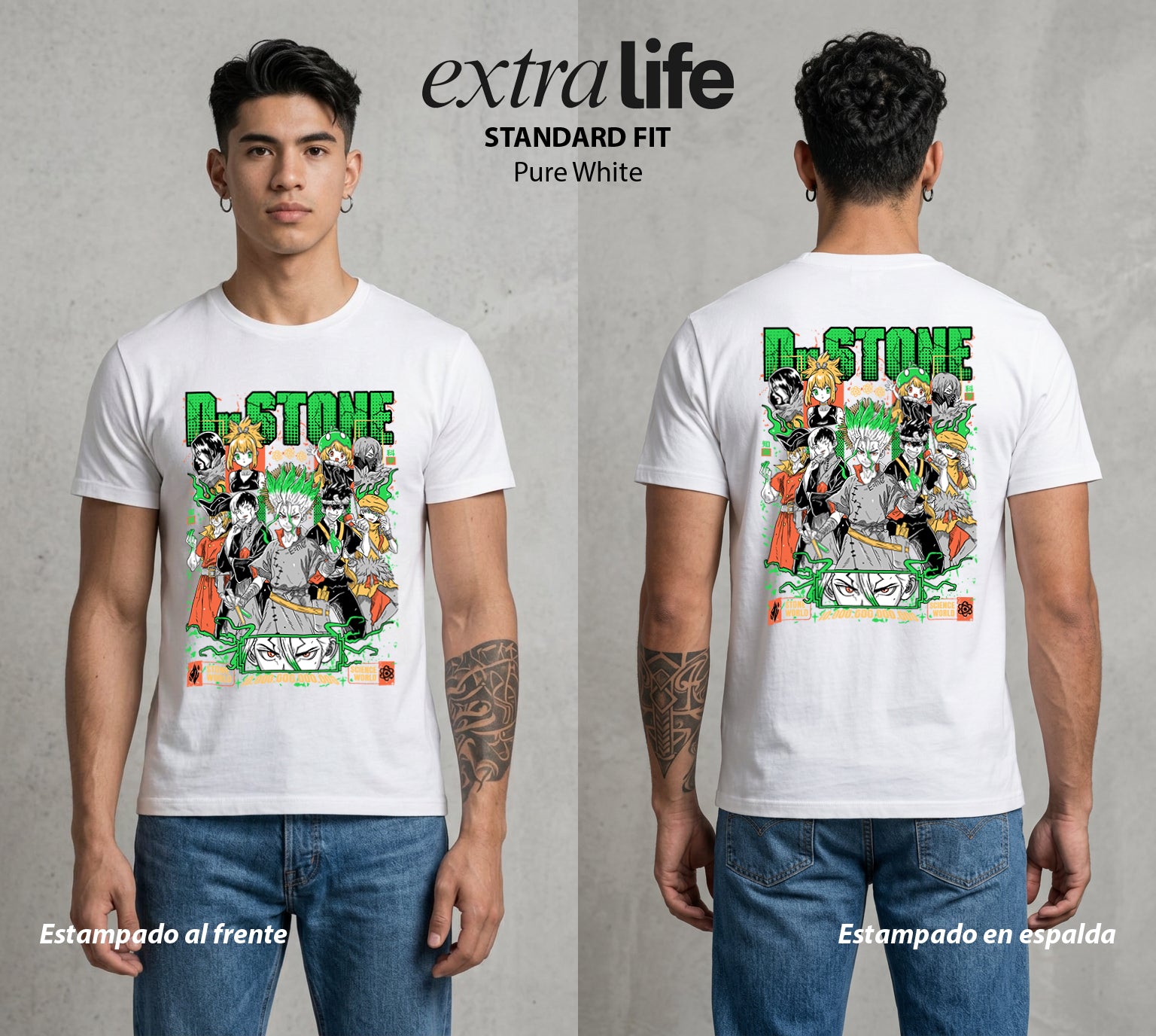 La Civilizacion Renacida | Clase 1-A #01344 - Playera Standard Fit | Pure White - Foto en modelo