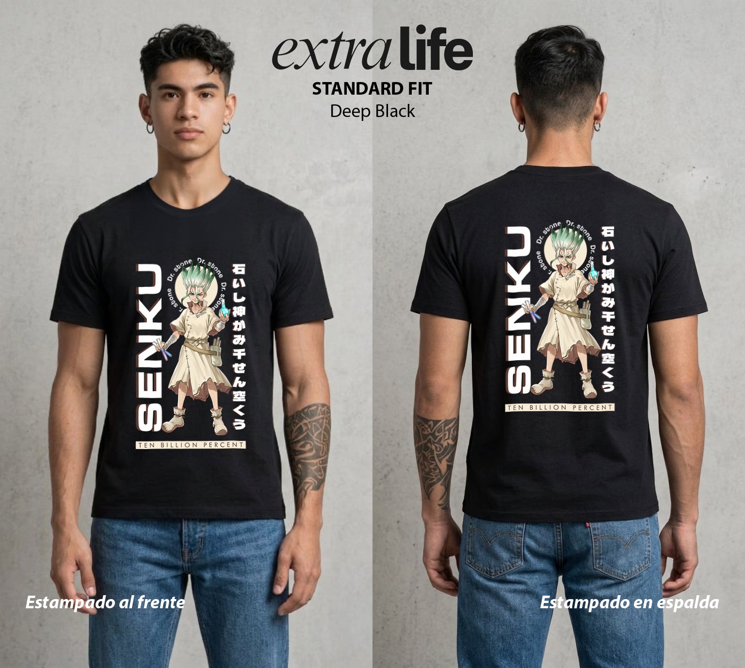 La Civilizacion Renacida | La Ciencia sobre Todo #01346 - Playera Standard Fit | Deep Black - Foto en modelo