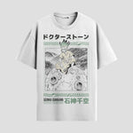 Playera urbana de anime y gaming ExtraLife MX, corte Standard Fit unisex ligero y transpirable en color Deep Black y Pure White, ropa de uso diario para gym y casual.