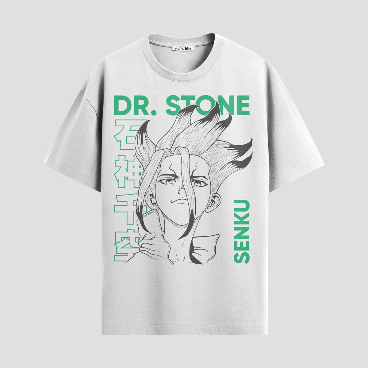 Playera urbana de anime y gaming ExtraLife MX, corte Classic Premium unisex ligero y transpirable en color Deep Black y Pure White, ropa de uso diario para gym y casual.