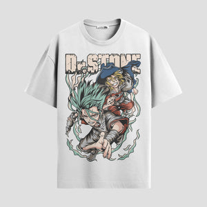 Playera urbana de anime y gaming ExtraLife MX, corte Standard Fit unisex ligero y transpirable en color Deep Black y Pure White, ropa de uso diario para gym y casual.