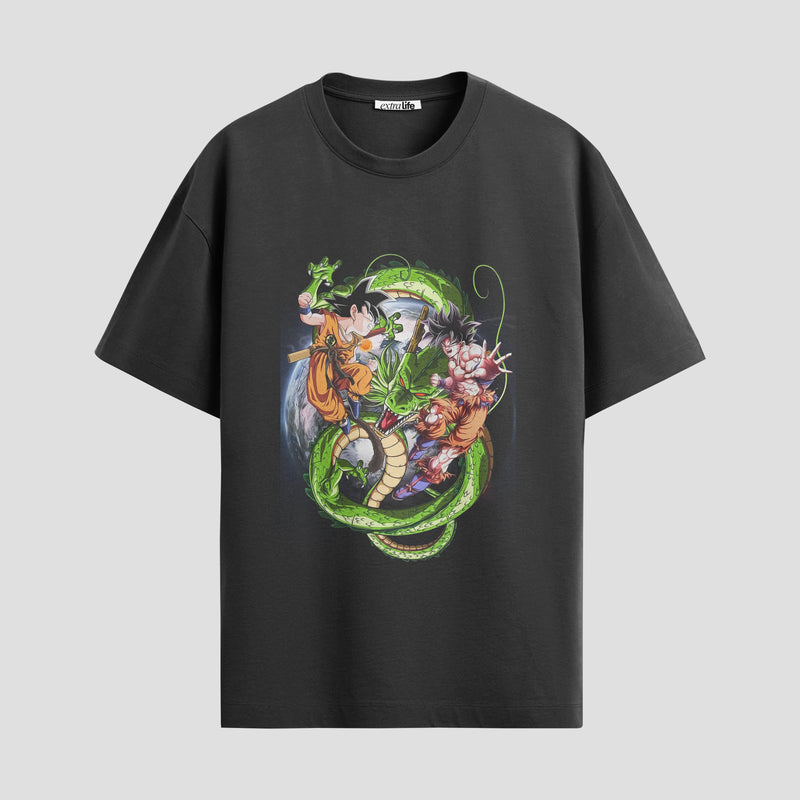 Playera urbana de anime y gaming ExtraLife MX, corte Standard Fit unisex ligero y transpirable en color Deep Black y Pure White, ropa de uso diario para gym y casual.
