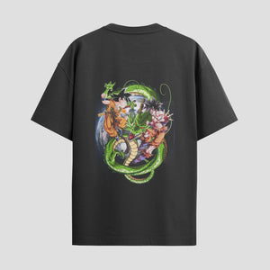 Playera urbana de anime y gaming ExtraLife MX, corte Standard Fit unisex ligero y transpirable en color Deep Black y Pure White, ropa de uso diario para gym y casual.