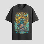 Playera urbana de anime y gaming ExtraLife MX, corte Standard Fit unisex ligero y transpirable en color Deep Black y Pure White, ropa de uso diario para gym y casual.