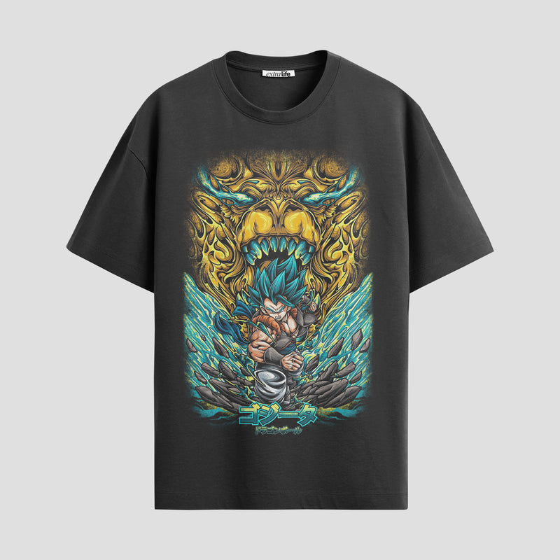 Playera urbana de anime y gaming ExtraLife MX, corte Standard Fit unisex ligero y transpirable en color Deep Black y Pure White, ropa de uso diario para gym y casual.