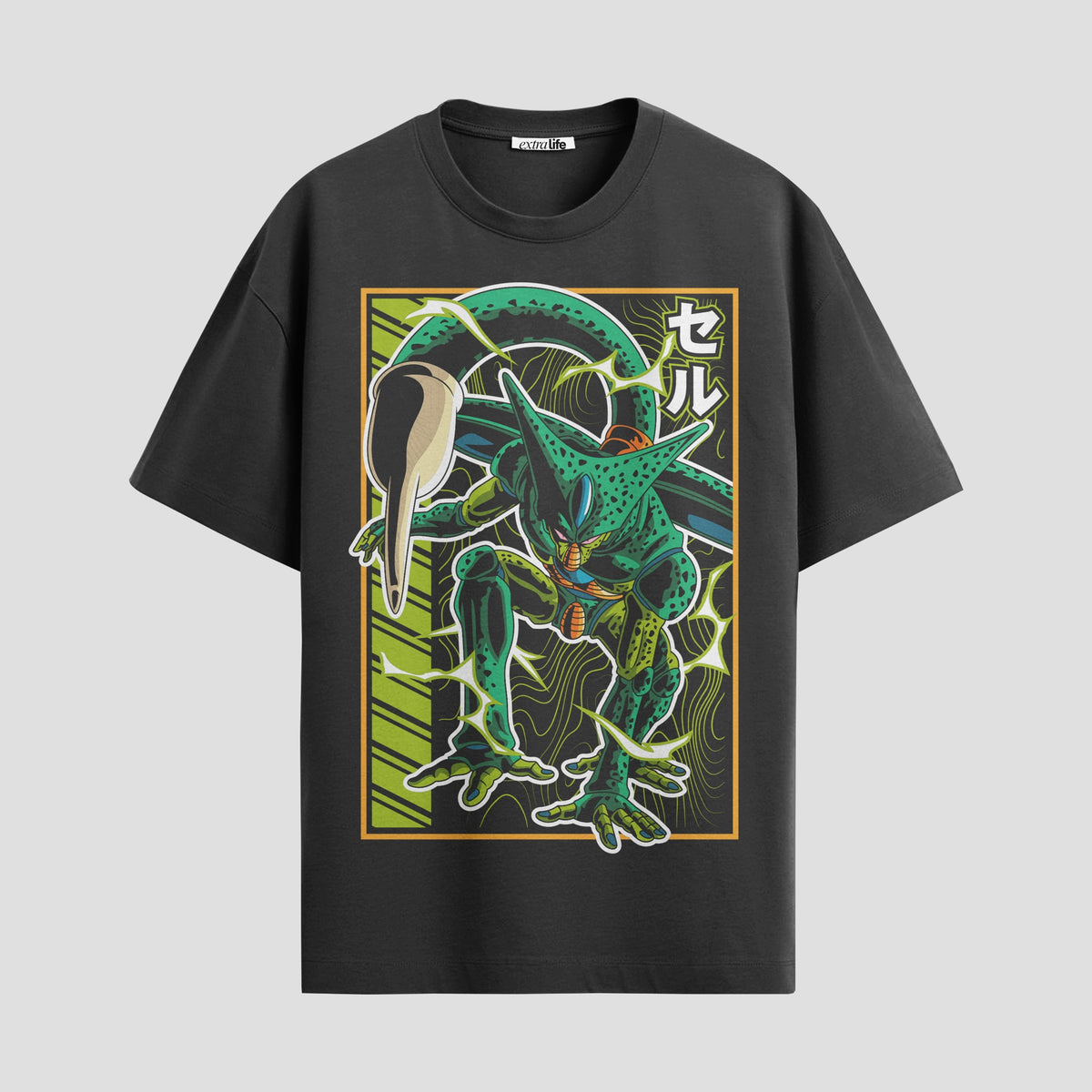 Playera urbana de anime y gaming ExtraLife MX, corte Classic Premium unisex ligero y transpirable en color Deep Black y Pure White, ropa de uso diario para gym y casual.