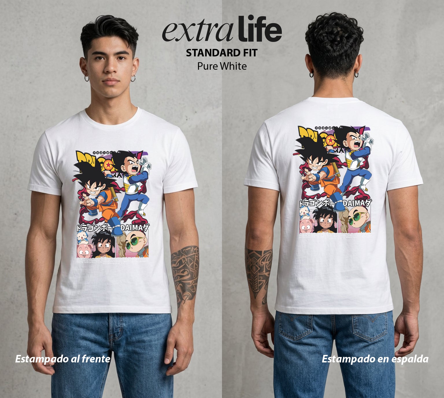El Poder de las Esferas | La Criatura del Poder #01362 - Playera Standard Fit | Pure White - Foto en modelo