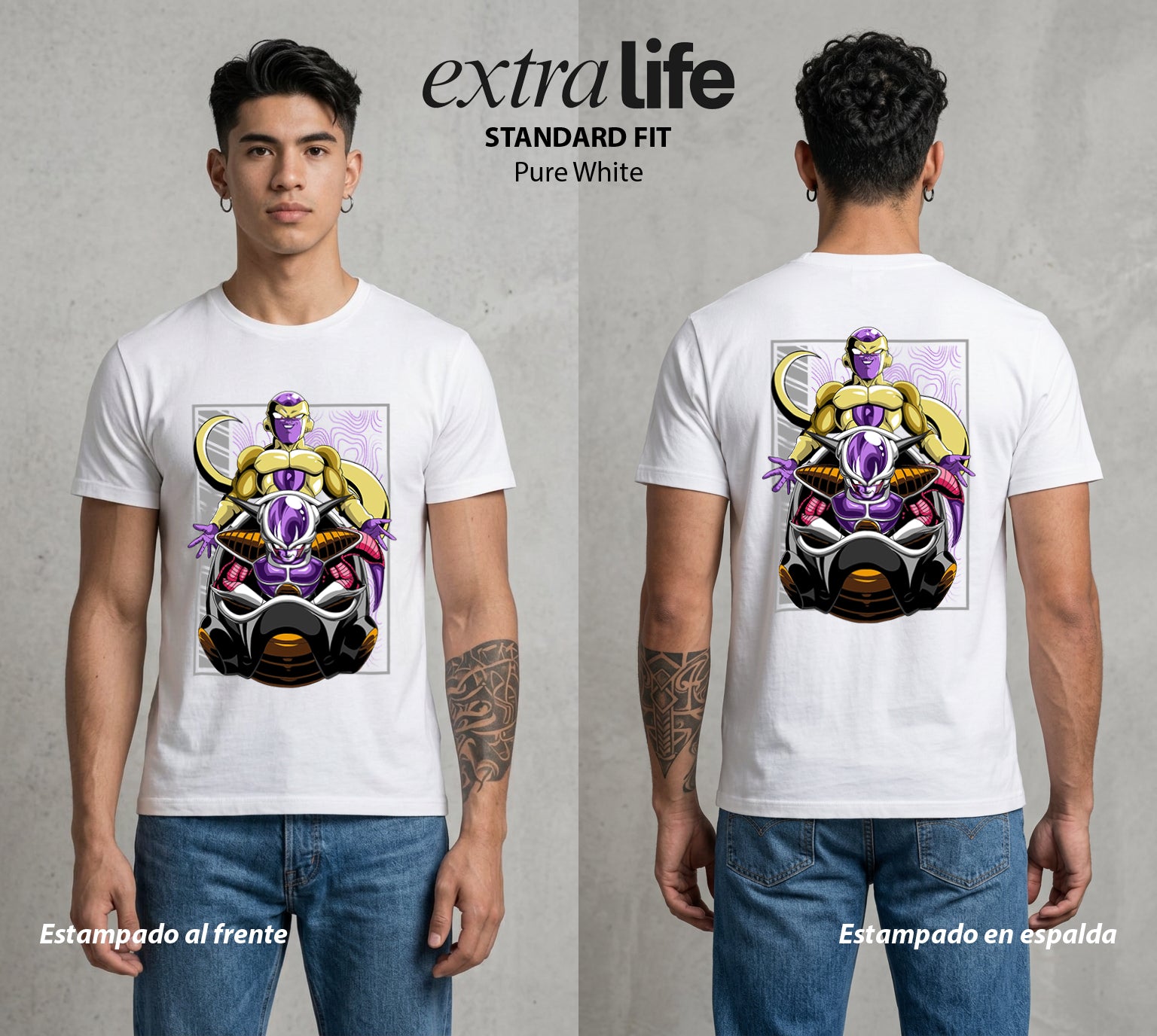 El Poder de las Esferas | El Dragón Ancestral #01365 - Playera Standard Fit | Pure White - Foto en modelo