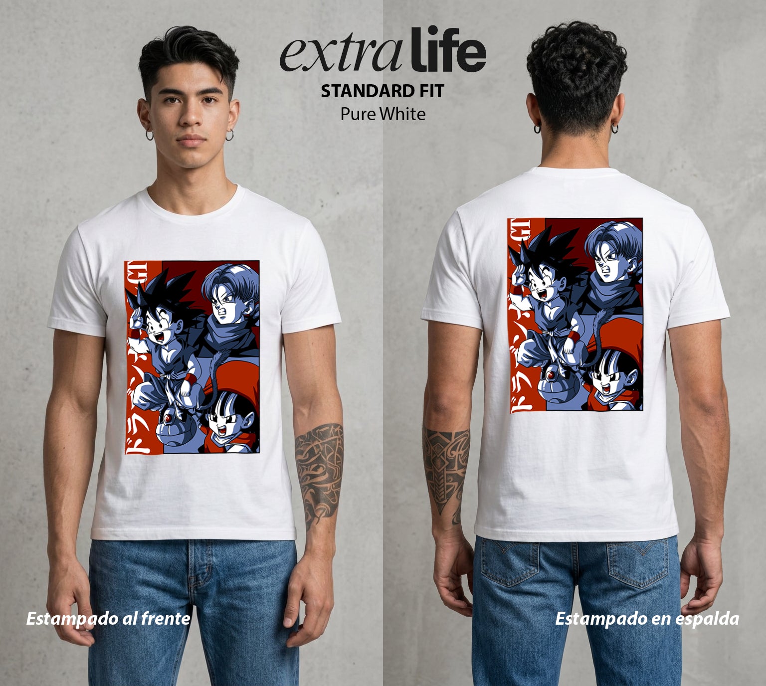 El Poder de las Esferas | La Criatura del Poder #01368 - Playera Standard Fit | Pure White - Foto en modelo