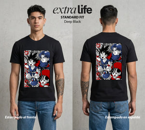El Poder de las Esferas | El Dragón Ancestral #01369 - Playera Standard Fit | Deep Black - Foto en modelo