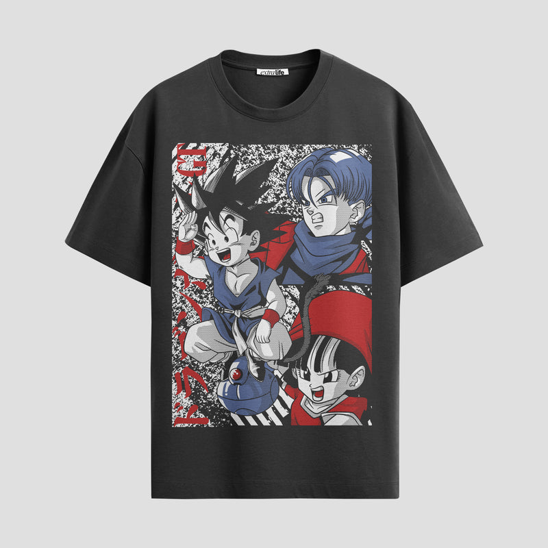 Playera urbana de anime y gaming ExtraLife MX, corte Standard Fit unisex ligero y transpirable en color Deep Black y Pure White, ropa de uso diario para gym y casual.