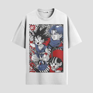 Playera urbana de anime y gaming ExtraLife MX, corte Standard Fit unisex ligero y transpirable en color Deep Black y Pure White, ropa de uso diario para gym y casual.