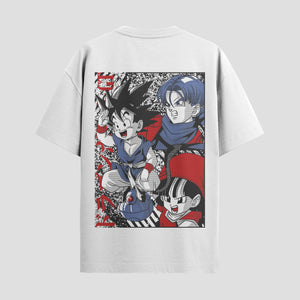 Playera urbana de anime y gaming ExtraLife MX, corte Standard Fit unisex ligero y transpirable en color Deep Black y Pure White, ropa de uso diario para gym y casual.