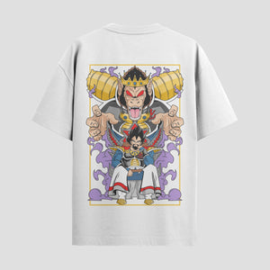 Playera urbana de anime y gaming ExtraLife MX, corte Standard Fit unisex ligero y transpirable en color Deep Black y Pure White, ropa de uso diario para gym y casual.