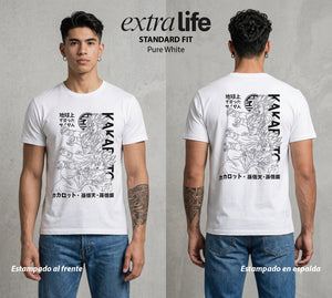 El Poder de las Esferas | El Dragón Ancestral #01375 - Playera Standard Fit | Pure White - Foto en modelo