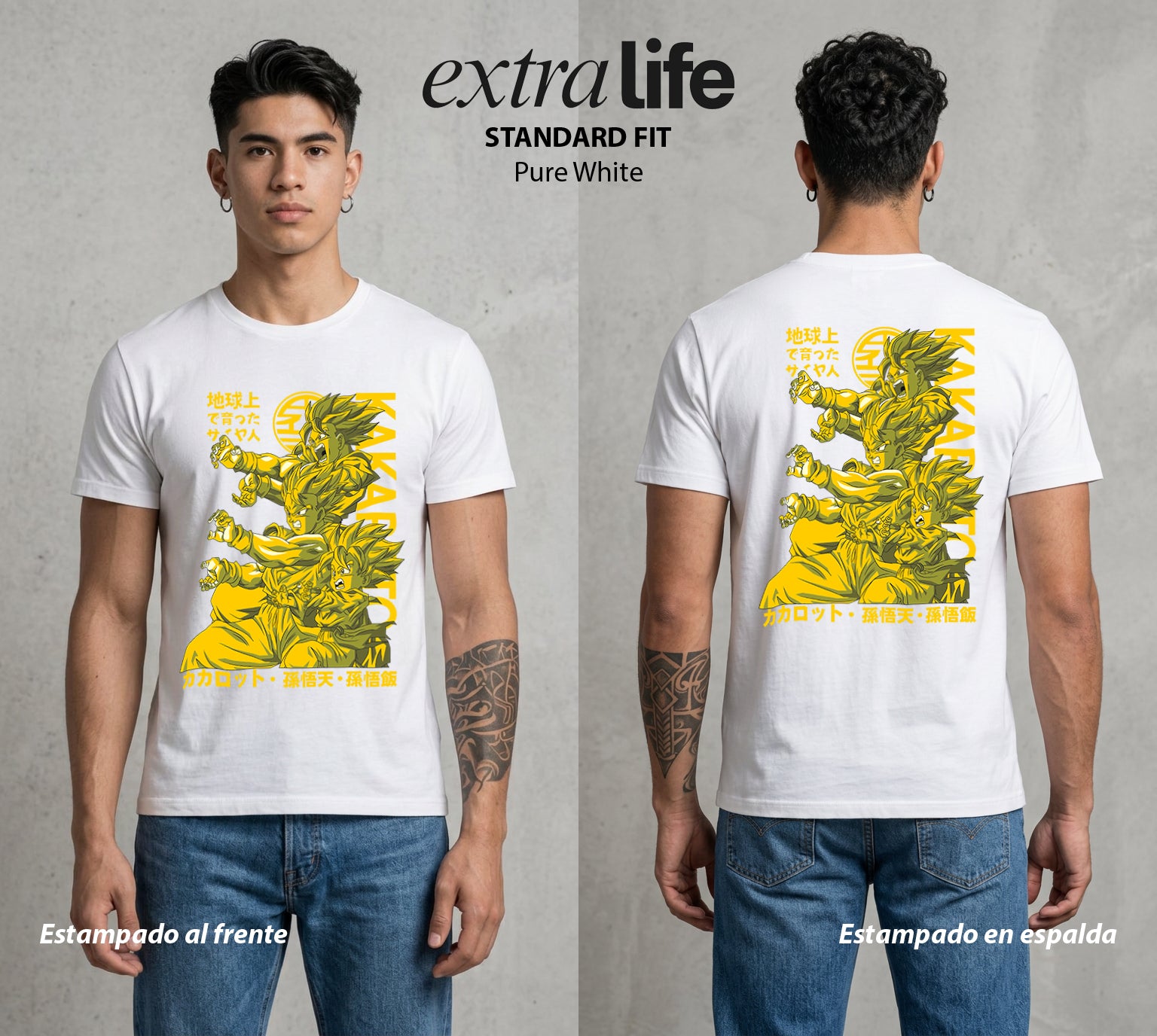 El Poder de las Esferas | La Criatura del Poder #01376 - Playera Standard Fit | Pure White - Foto en modelo