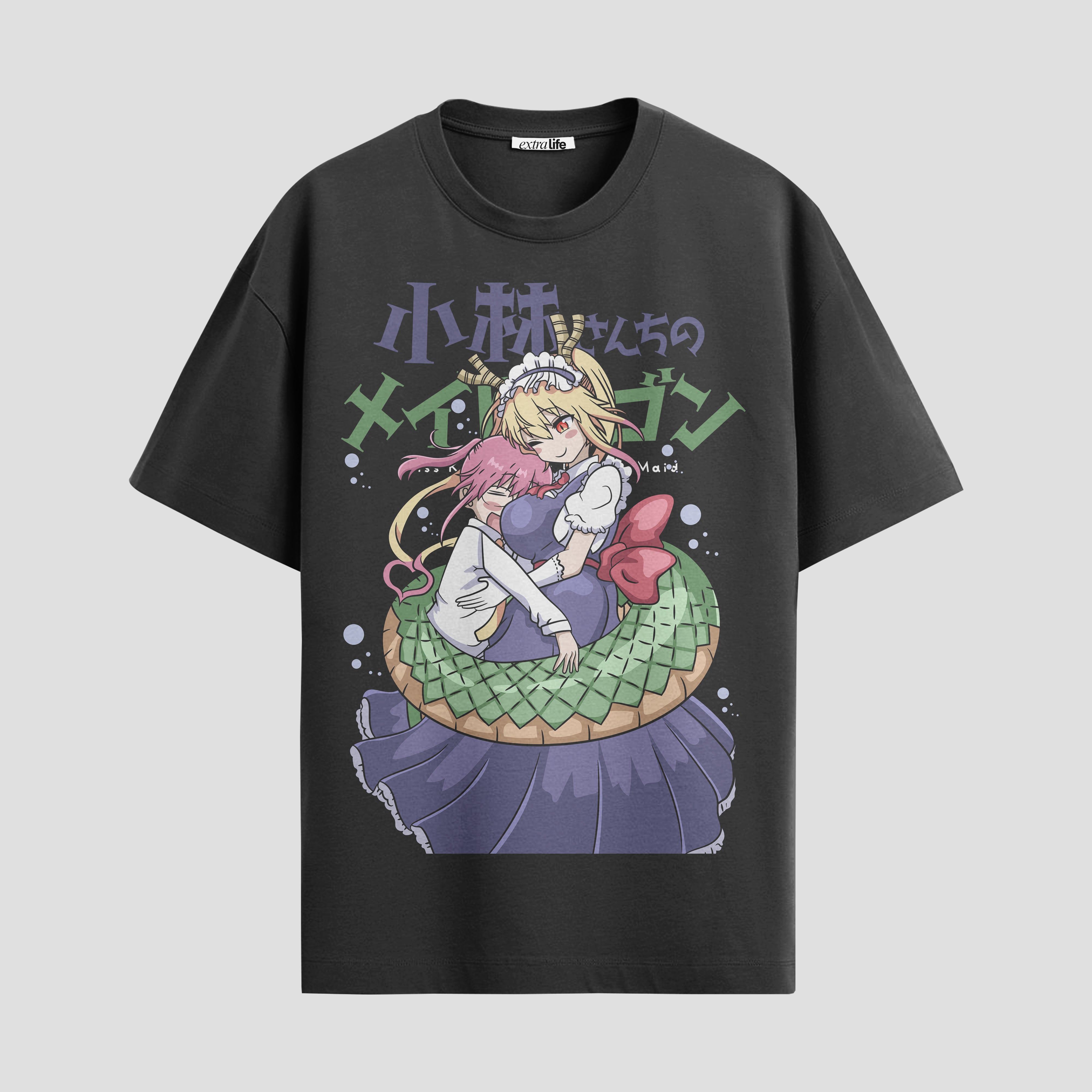 Playera urbana de anime y gaming ExtraLife MX, corte Standard Fit unisex ligero y transpirable en color Deep Black y Pure White, ropa de uso diario para gym y casual.