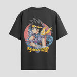 Playera urbana de anime y gaming ExtraLife MX, corte Standard Fit unisex ligero y transpirable en color Deep Black y Pure White, ropa de uso diario para gym y casual.