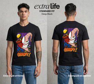 El Gusano Galactico | El Vermis del Poder #01383 - Playera Standard Fit | Deep Black - Foto en modelo