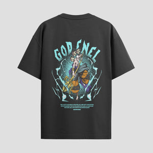 Playera urbana de anime y gaming ExtraLife MX, corte Standard Fit unisex ligero y transpirable en color Deep Black y Pure White, ropa de uso diario para gym y casual.