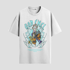 Playera urbana de anime y gaming ExtraLife MX, corte Standard Fit unisex ligero y transpirable en color Deep Black y Pure White, ropa de uso diario para gym y casual.