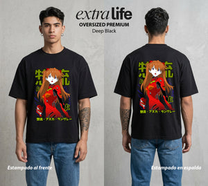 Unidad de Combate | La Furia Germana #01389 - Playera Oversized Premium | Deep Black - Foto en modelo
