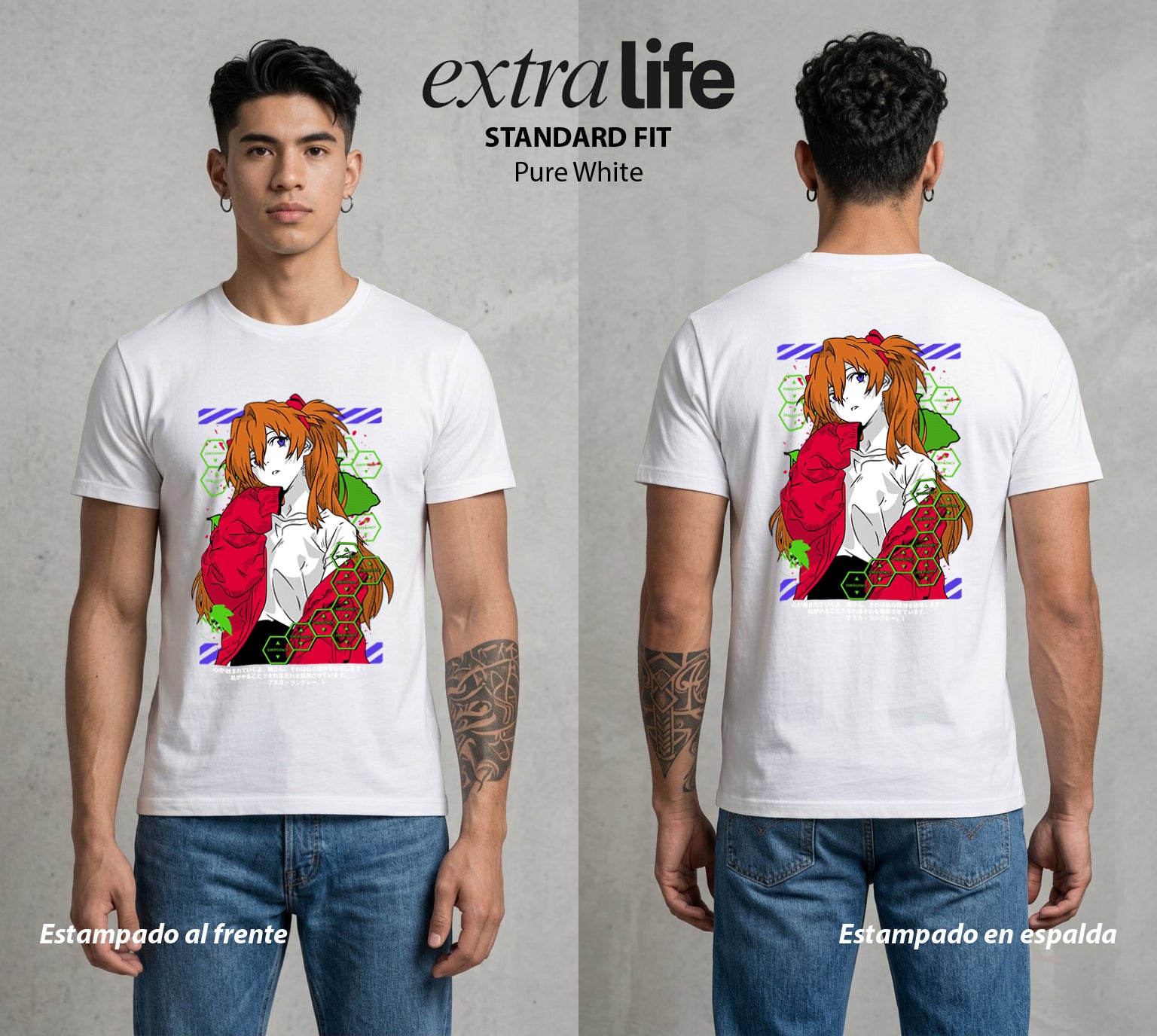 Unidad de Combate | La Furia Germana #01394 - Playera Standard Fit | Pure White - Foto en modelo