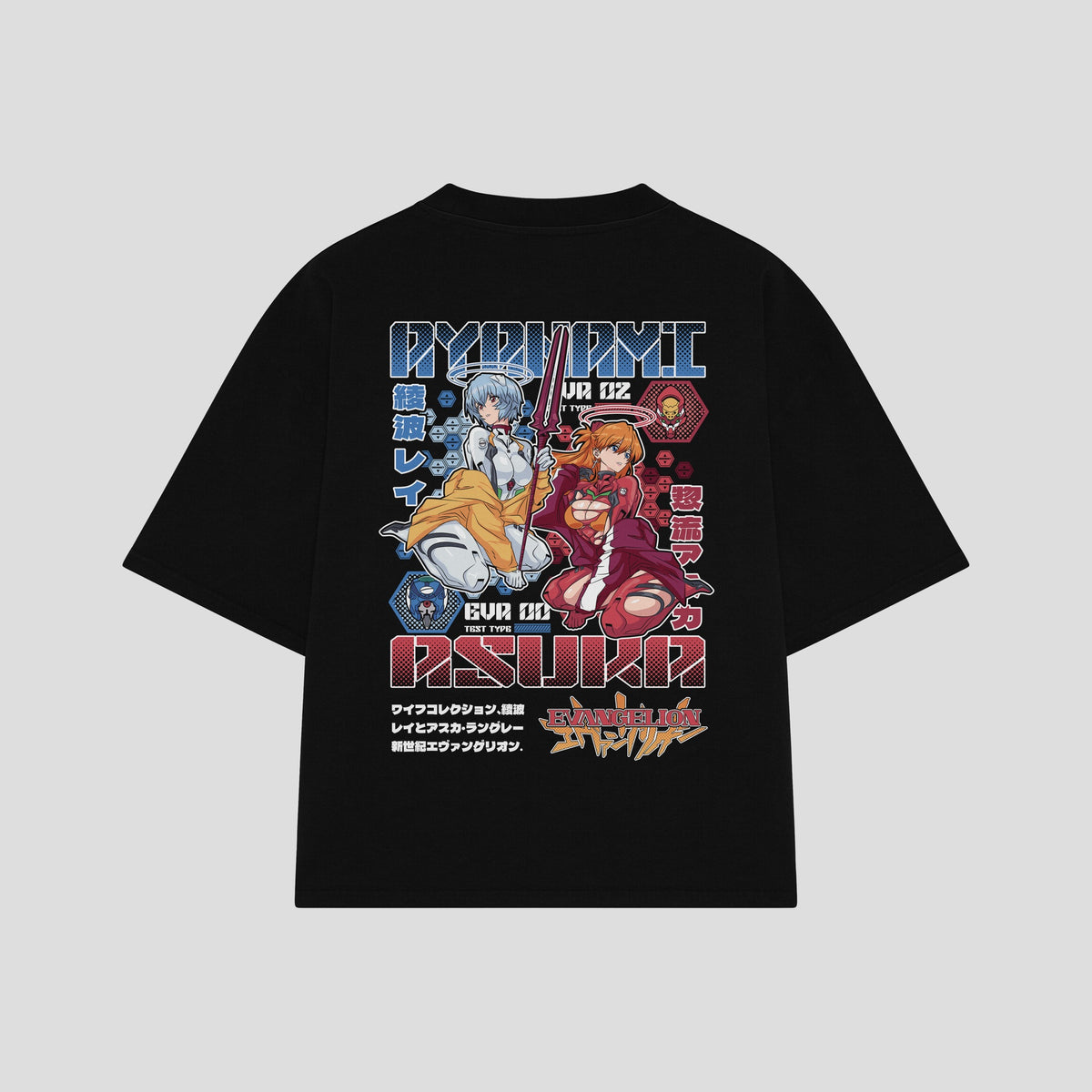 Playera streetwear premium de anime y gaming ExtraLife MX, corte oversized drop shoulder ligero y fresco en color Deep Black y Off-White, moda urbana mexicana de culto.