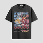 Playera urbana de anime y gaming ExtraLife MX, corte Standard Fit unisex ligero y transpirable en color Deep Black y Pure White, ropa de uso diario para gym y casual.