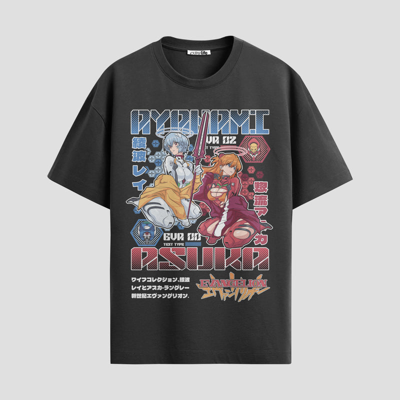 Playera urbana de anime y gaming ExtraLife MX, corte Standard Fit unisex ligero y transpirable en color Deep Black y Pure White, ropa de uso diario para gym y casual.