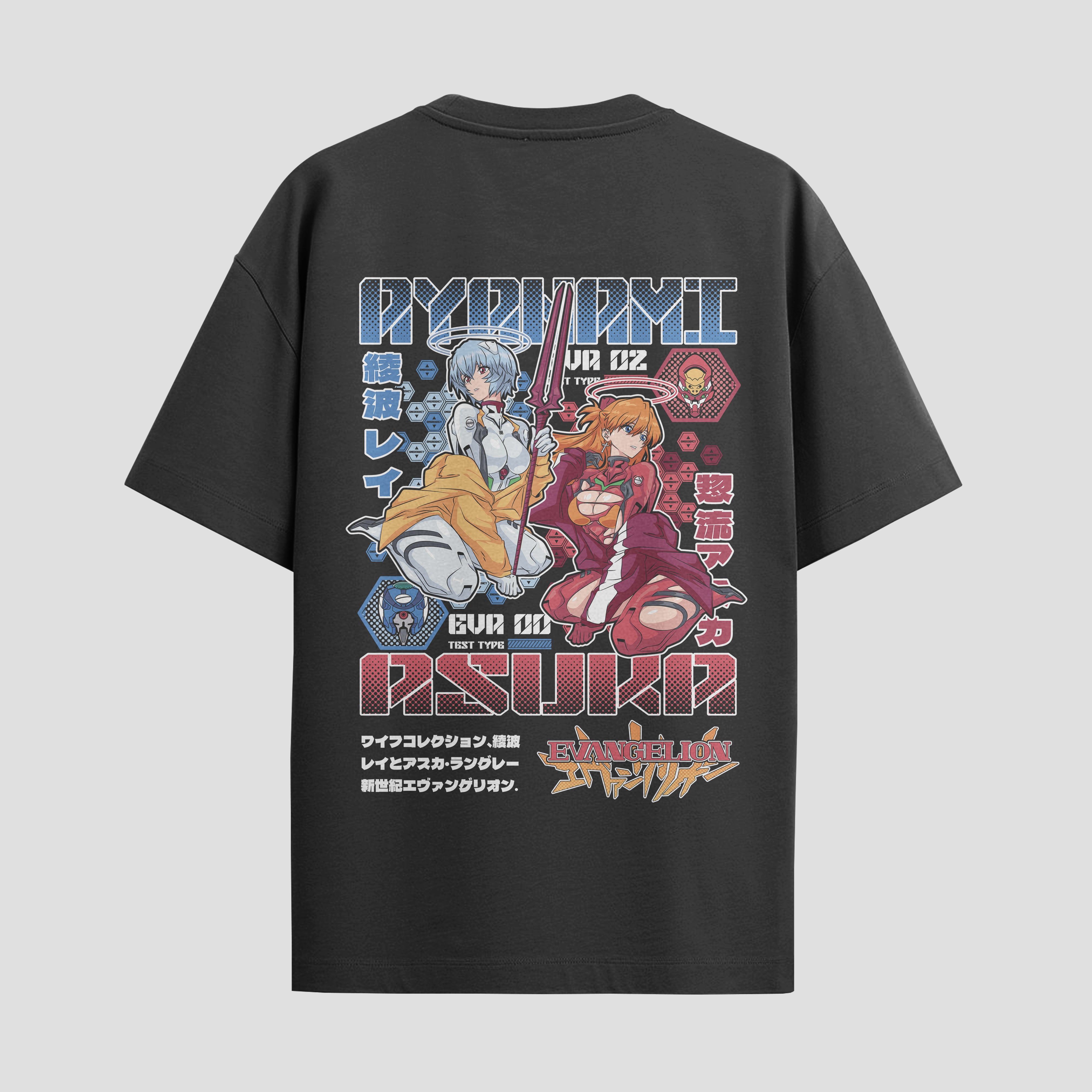 Playera urbana de anime y gaming ExtraLife MX, corte Standard Fit unisex ligero y transpirable en color Deep Black y Pure White, ropa de uso diario para gym y casual.