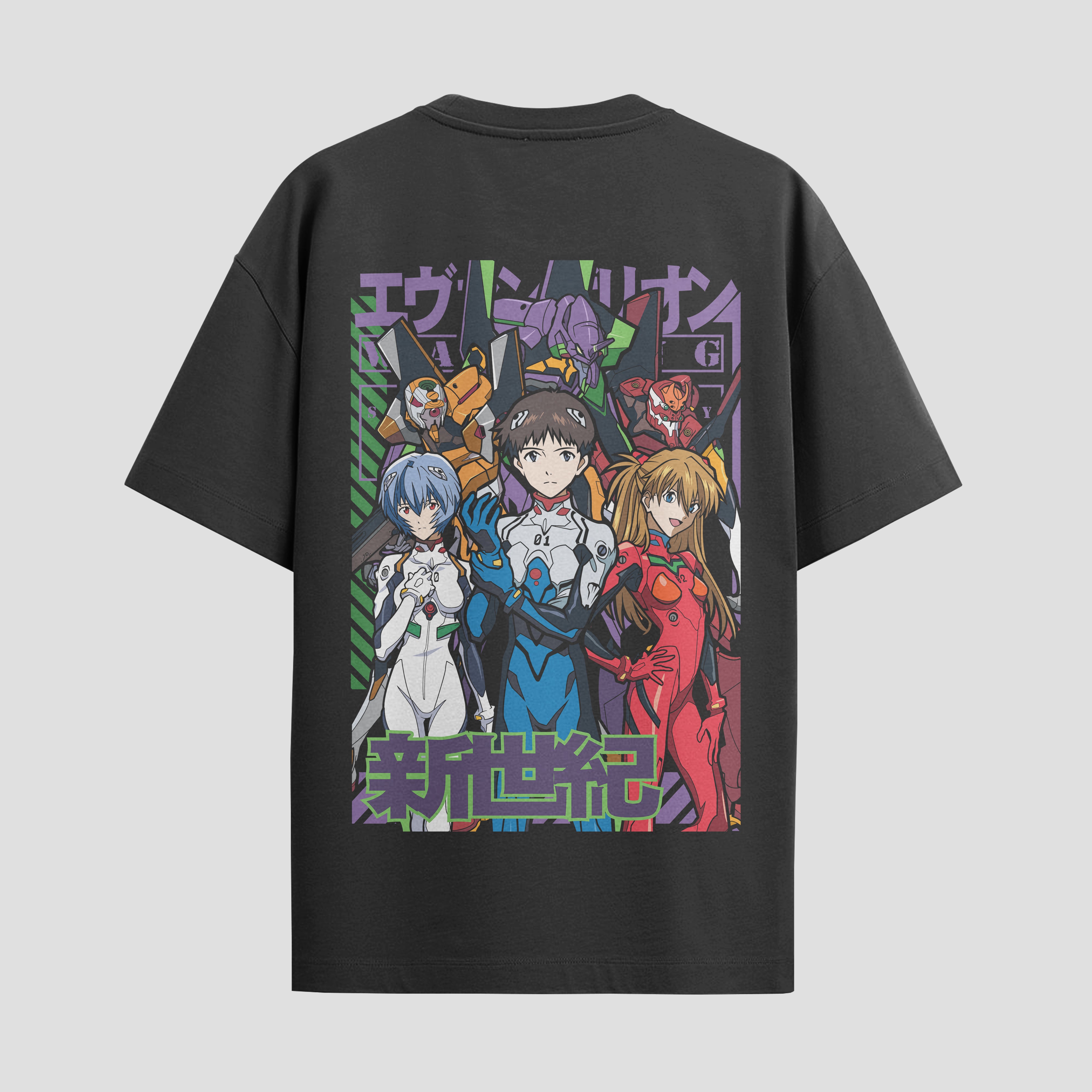 Playera urbana de anime y gaming ExtraLife MX, corte Standard Fit unisex ligero y transpirable en color Deep Black y Pure White, ropa de uso diario para gym y casual.