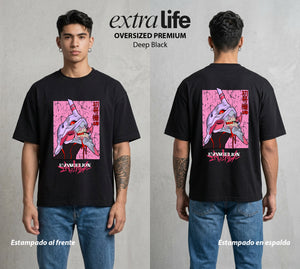 Unidad de Combate | La Unidad del Poder #01404 - Playera Oversized Premium | Deep Black - Foto en modelo