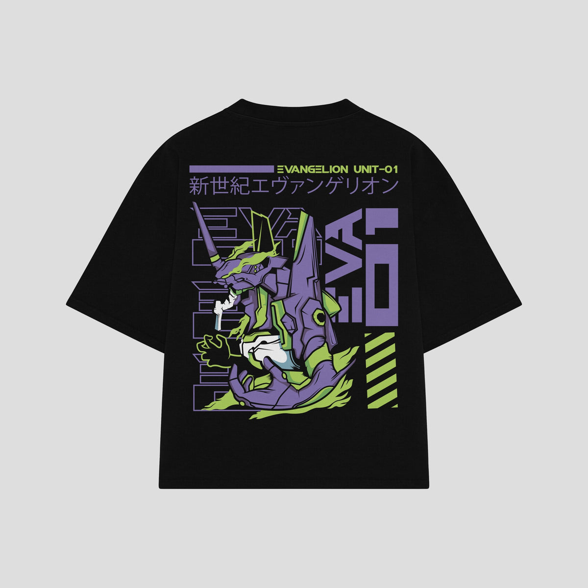 Playera streetwear premium de anime y gaming ExtraLife MX, corte oversized drop shoulder ligero y fresco en color Deep Black y Off-White, moda urbana mexicana de culto.