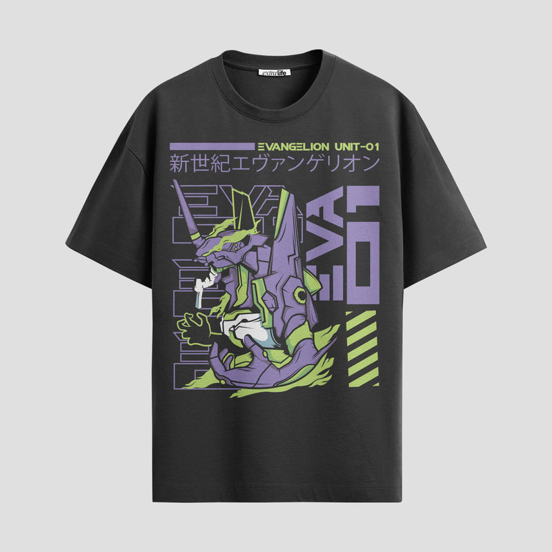 Playera urbana de anime y gaming ExtraLife MX, corte Standard Fit unisex ligero y transpirable en color Deep Black y Pure White, ropa de uso diario para gym y casual.